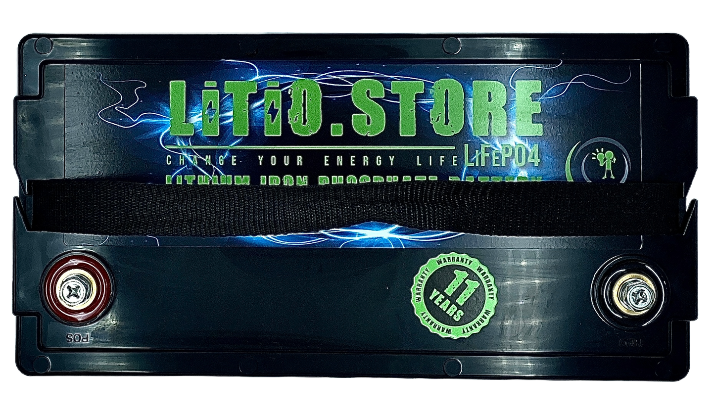 Batterie LiFePO4 12V 100Ah 1280Wh 150A BMS Lithium Serie bluetooth Litio Store