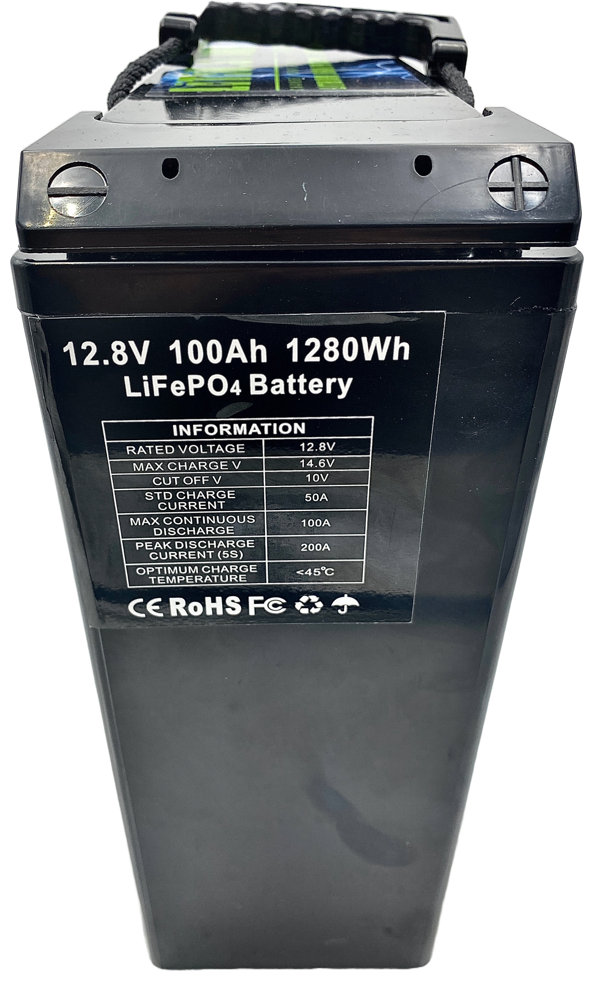 Batterie LiFePO4 12V 100Ah 1280Wh 100A BMS Lithium Serie ULTRASLIM
