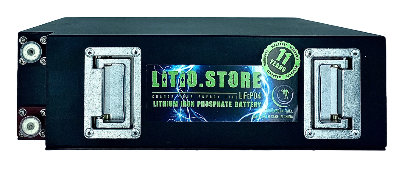 Batterie LiFePO4 12V 200Ah 2560Wh 200A BMS Lithium Serie ULTRASLIM Metal