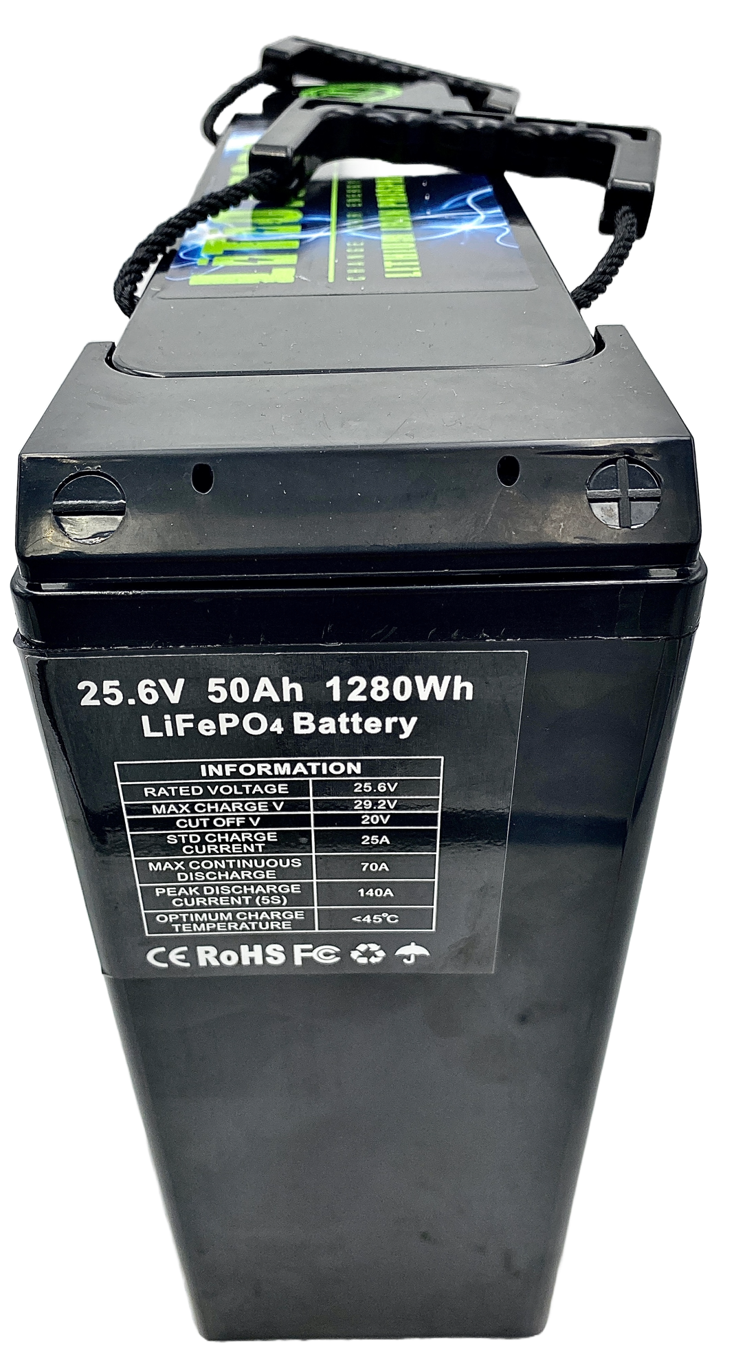 Batterie LiFePO4 24V 50Ah 1280Wh 50A BMS Lithium Serie ULTRASLIM