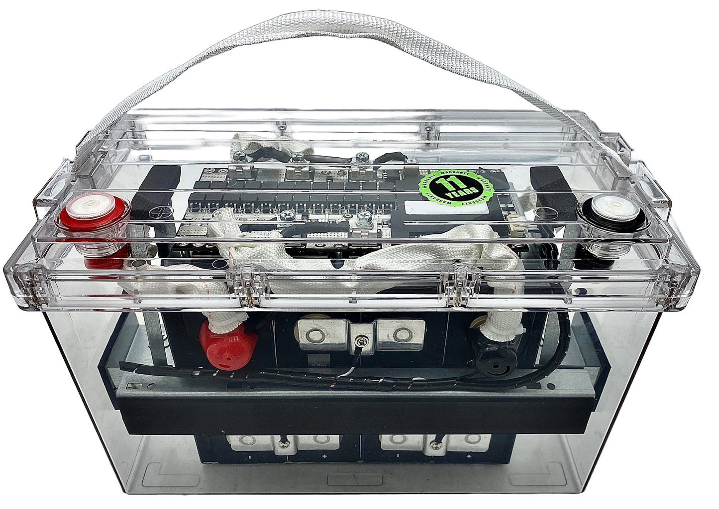 Batterie LiFePO4 12V 145Ah Transparent 1856Wh 150A BMS Lithium Serie GHOST