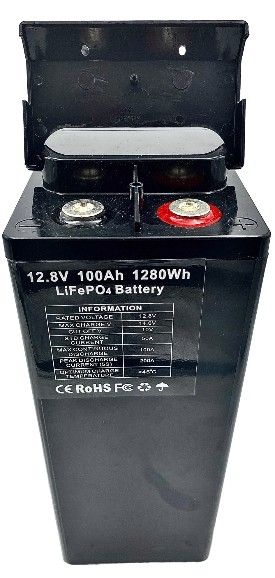 Batterie LiFePO4 12V 100Ah 1280Wh 100A BMS Lithium Serie ULTRASLIM