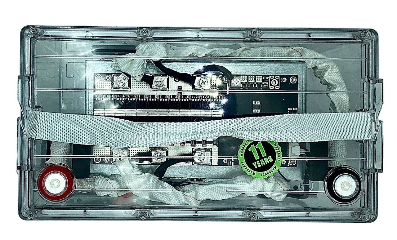 Batterie LiFePO4 12V 145Ah Transparent 1856Wh 150A BMS Lithium Serie GHOST